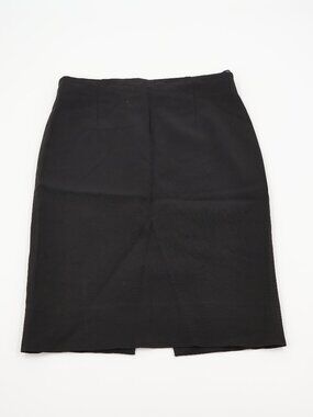 Moschino‎ Pencil Skirt Womens Size 8 Black Italian Tailored High Waist Slit